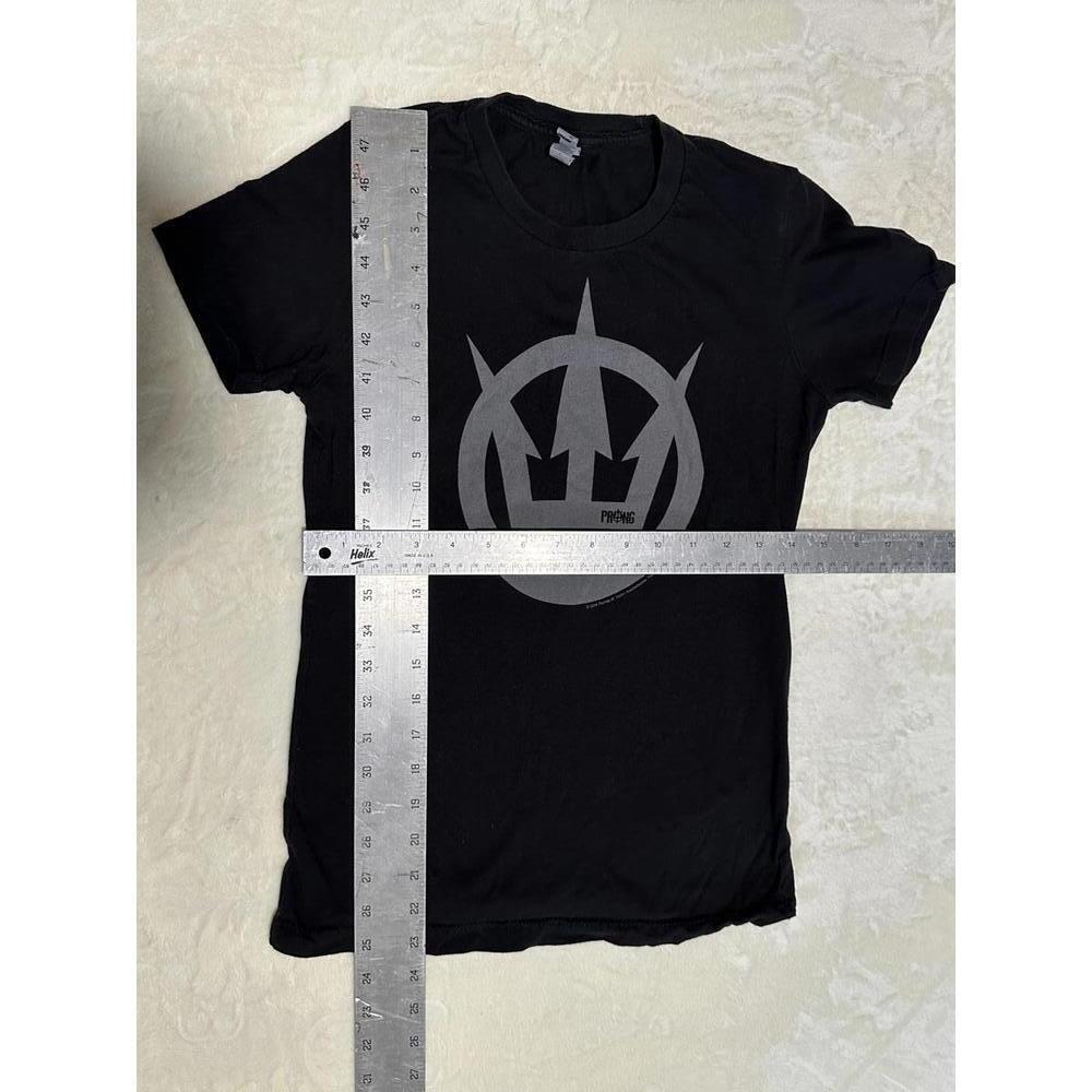 Women’s Small Prong Black Concert T-Shirt with Trident Logo - Picture 5 of 5